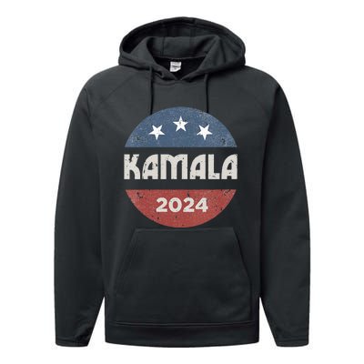 Wo Kamala Harris 2024 For President Campaign Performance Fleece Hoodie