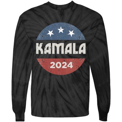 Wo Kamala Harris 2024 For President Campaign Tie-Dye Long Sleeve Shirt