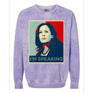 Wo Kamala Harris Im Speaking Quote Joe Biden 2024 Colorblast Crewneck Sweatshirt