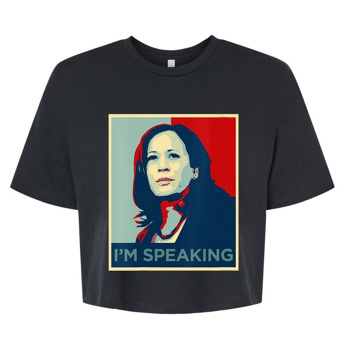 Wo Kamala Harris Im Speaking Quote Joe Biden 2024 Bella+Canvas Jersey Crop Tee