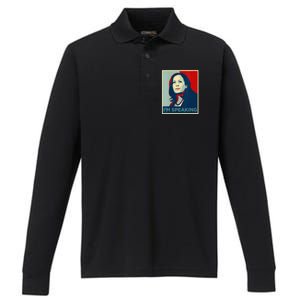 Wo Kamala Harris Im Speaking Quote Joe Biden 2024 Performance Long Sleeve Polo