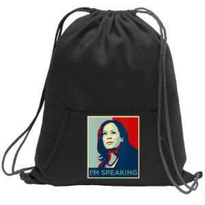 Wo Kamala Harris Im Speaking Quote Joe Biden 2024 Sweatshirt Cinch Pack Bag