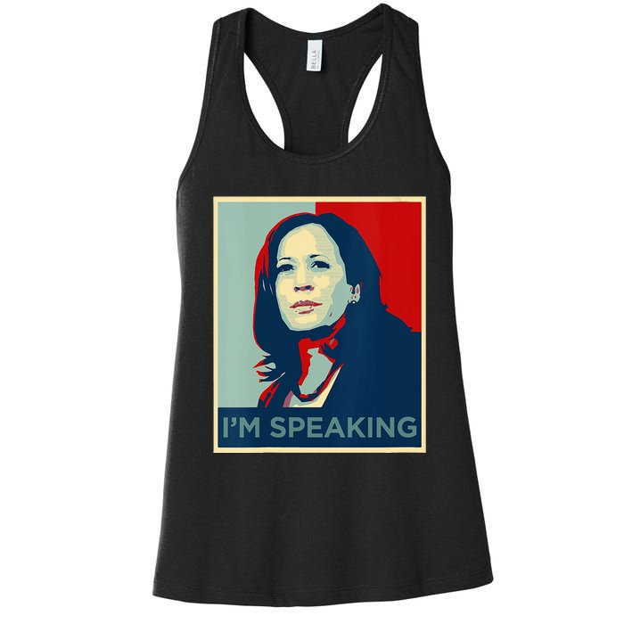 Wo Kamala Harris Im Speaking Quote Joe Biden 2024 Women's Racerback Tank