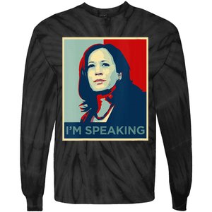 Wo Kamala Harris Im Speaking Quote Joe Biden 2024 Tie-Dye Long Sleeve Shirt