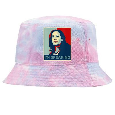 Wo Kamala Harris Im Speaking Quote Joe Biden 2024 Tie-Dyed Bucket Hat