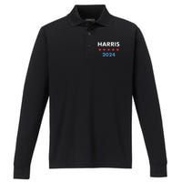 Wo Kamala Harris 2024 For President Performance Long Sleeve Polo