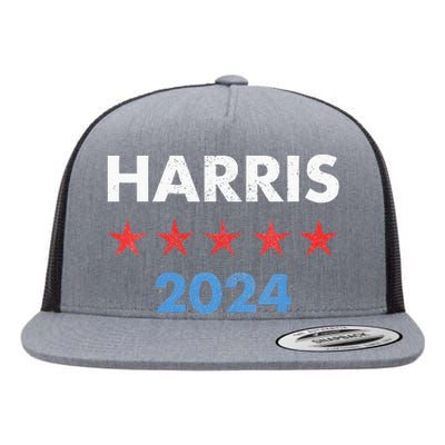 Wo Kamala Harris 2024 For President Flat Bill Trucker Hat