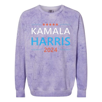 Wo Kamala Harris For President 2024 Colorblast Crewneck Sweatshirt