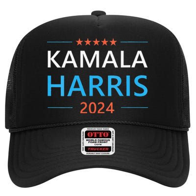 Wo Kamala Harris For President 2024 High Crown Mesh Back Trucker Hat