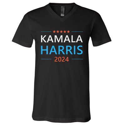 Wo Kamala Harris For President 2024 V-Neck T-Shirt