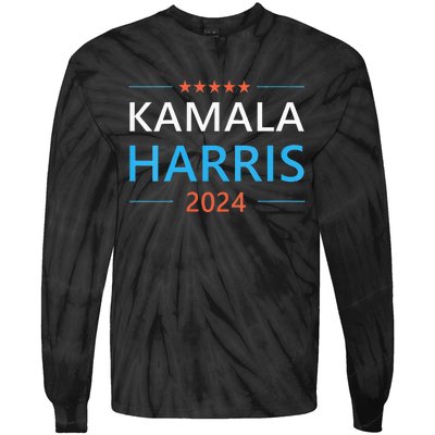 Wo Kamala Harris For President 2024 Tie-Dye Long Sleeve Shirt