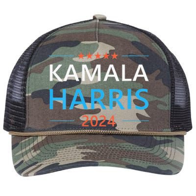 Wo Kamala Harris For President 2024 Retro Rope Trucker Hat Cap