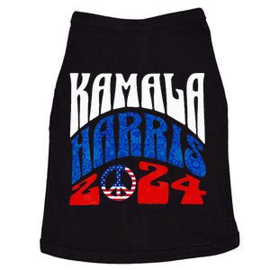 Wo Kamala Harris 2024 Vote Peace Retro Groovy President Women Vneck Doggie Tank