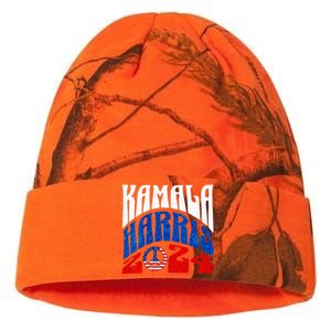 Wo Kamala Harris 2024 Vote Peace Retro Groovy President Women Vneck Kati Licensed 12" Camo Beanie