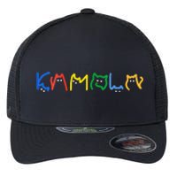 Women Kamala Harris Cat Lettering Kamala Harris President Gift Flexfit Unipanel Trucker Cap