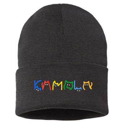 Women Kamala Harris Cat Lettering Kamala Harris President Gift Sustainable Knit Beanie