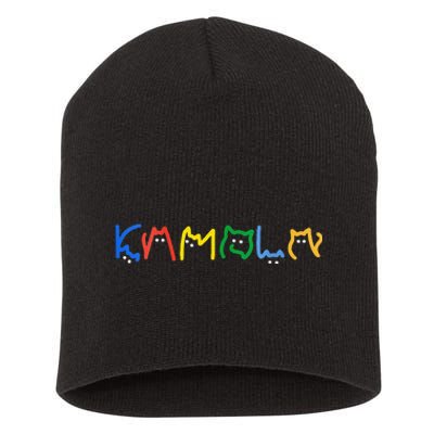 Women Kamala Harris Cat Lettering Kamala Harris President Gift Short Acrylic Beanie