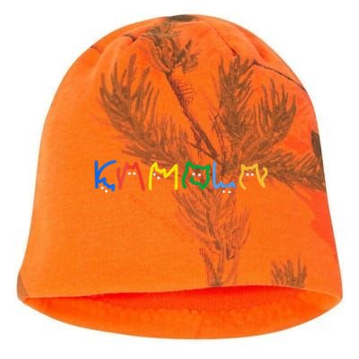 Women Kamala Harris Cat Lettering Kamala Harris President Gift Kati - Camo Knit Beanie