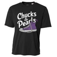 Wo Kamala Harris Chucks And Pearls 2024 Vice President Vneck Cooling Performance Crew T-Shirt