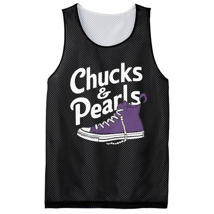 Wo Kamala Harris Chucks And Pearls 2024 Vice President Vneck Mesh Reversible Basketball Jersey Tank