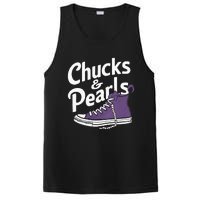 Wo Kamala Harris Chucks And Pearls 2024 Vice President Vneck PosiCharge Competitor Tank