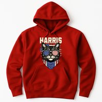 Wo Kamala Harris For President 2024 Funny Cat Lady Graphic Hoodie