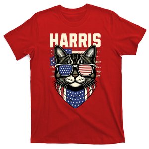 Wo Kamala Harris For President 2024 Funny Cat Lady Graphic T-Shirt