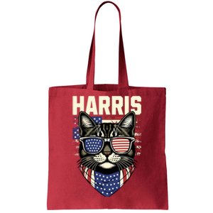 Wo Kamala Harris For President 2024 Funny Cat Lady Graphic Tote Bag