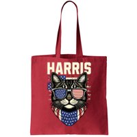 Wo Kamala Harris For President 2024 Funny Cat Lady Graphic Tote Bag