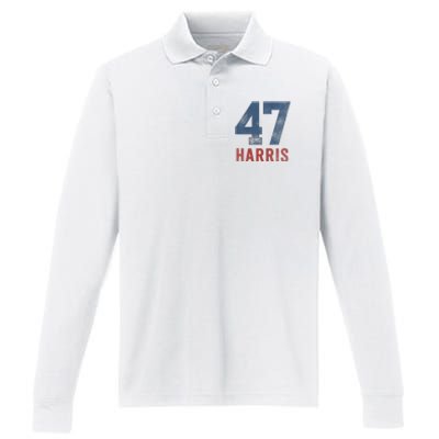 Wo Kamala Harris 47 Performance Long Sleeve Polo