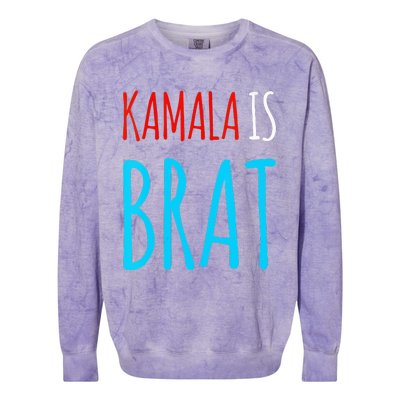 Wo Kamala Is Brat Colorblast Crewneck Sweatshirt