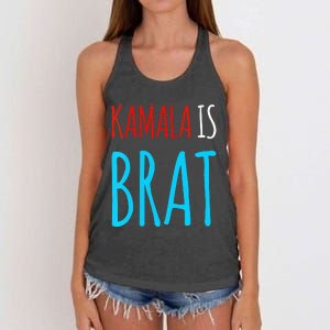 Wo Kamala Is Brat Women's Knotted Racerback Tank