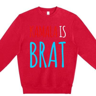 Wo Kamala Is Brat Premium Crewneck Sweatshirt