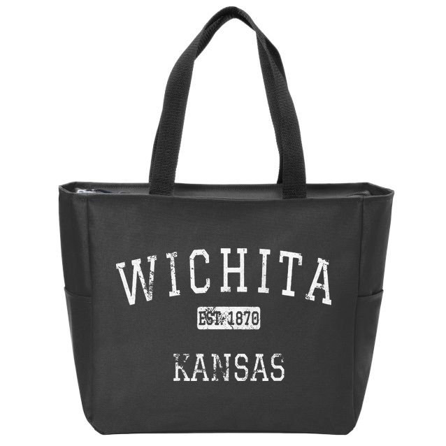 Wichita Kansas Ks Vintage Zip Tote Bag