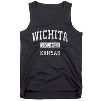 Wichita Kansas Ks Vintage Established Sports Tank Top