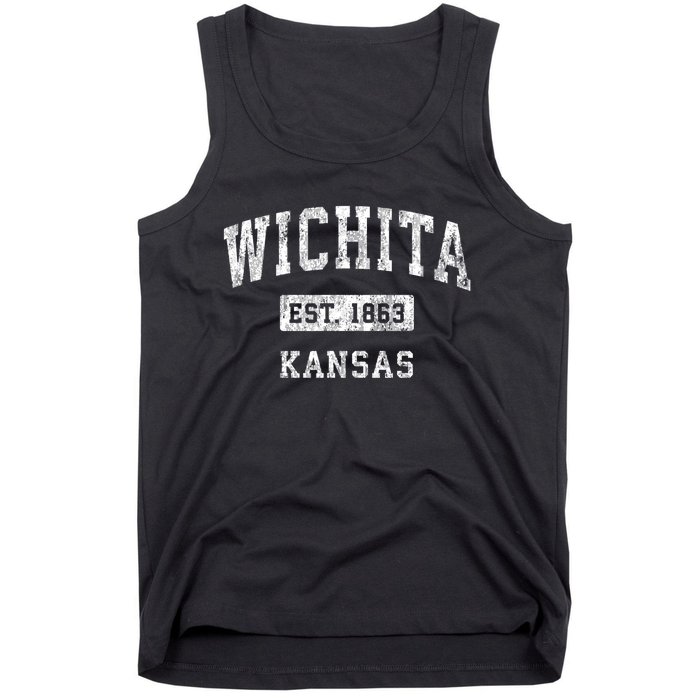 Wichita Kansas Ks Vintage Established Sports Tank Top