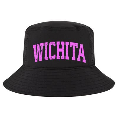 Wichita Kansas Ks Vintage Athletic Sports Pin.K Cool Comfort Performance Bucket Hat