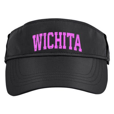 Wichita Kansas Ks Vintage Athletic Sports Pin.K Adult Drive Performance Visor