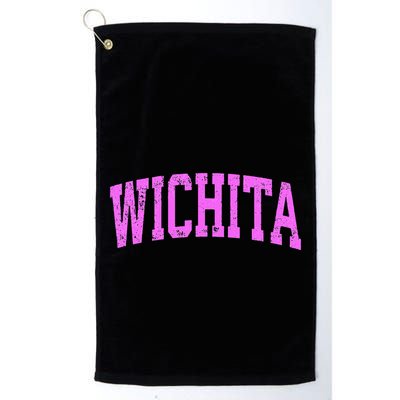 Wichita Kansas Ks Vintage Athletic Sports Pin.K Golf Towel