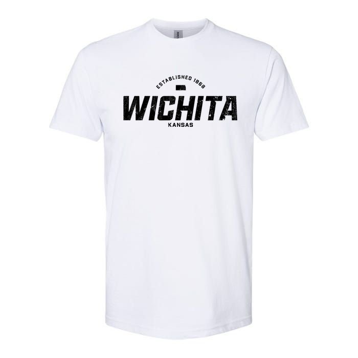 Wichita Kansas Ks Vintage Athletic Sports Logo Softstyle CVC T-Shirt