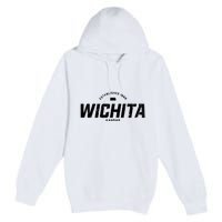 Wichita Kansas Ks Vintage Athletic Sports Logo Premium Pullover Hoodie