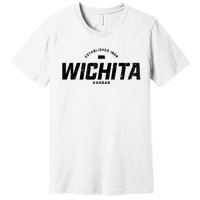 Wichita Kansas Ks Vintage Athletic Sports Logo Premium T-Shirt