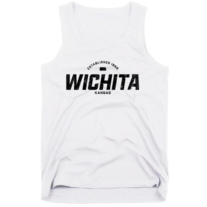 Wichita Kansas Ks Vintage Athletic Sports Logo Tank Top