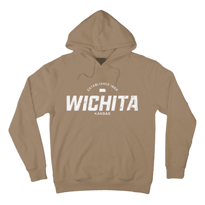 Wichita Kansas Ks Vintage Athletic Sports Hoodie