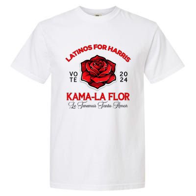 Wo Kama La Flor 2024 Election Latinas Con Kamala Harris Vote Vneck Garment-Dyed Heavyweight T-Shirt