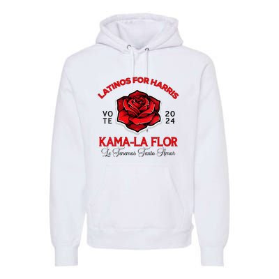 Wo Kama La Flor 2024 Election Latinas Con Kamala Harris Vote Vneck Premium Hoodie