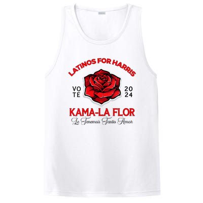 Wo Kama La Flor 2024 Election Latinas Con Kamala Harris Vote Vneck PosiCharge Competitor Tank