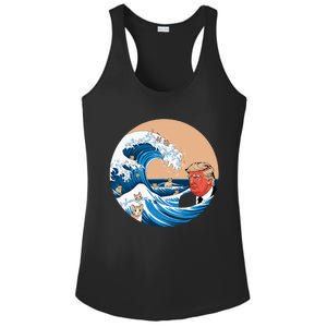 Women Kamala Merchandise Blue Cat Wave Trump Ladies PosiCharge Competitor Racerback Tank