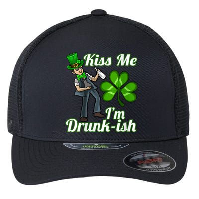 Womens Kiss Me I'm Drunkish Lucky St. Patrick's Day Costume Outfit Flexfit Unipanel Trucker Cap