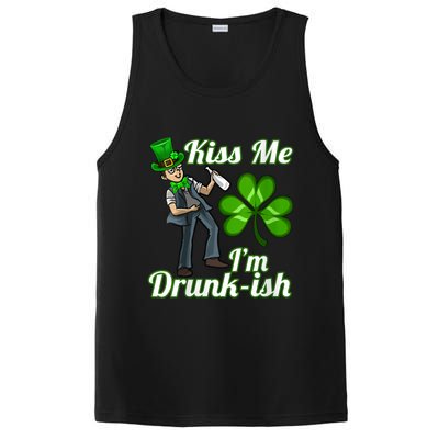 Womens Kiss Me I'm Drunkish Lucky St. Patrick's Day Costume Outfit PosiCharge Competitor Tank